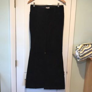 Black dress velvet pants